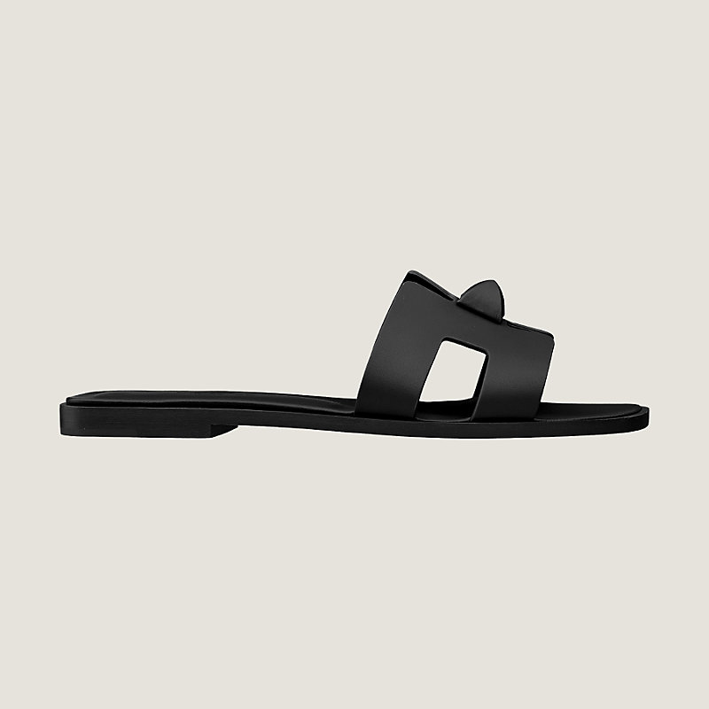 Hermes black clearance oran sandals